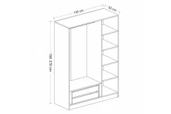 Garderober & Garderobesystem-Fruitland Garderobe 135 cm Antracit