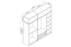 Garderober & Garderobesystem-Fruitland Garderobe 225 cm Hvit
