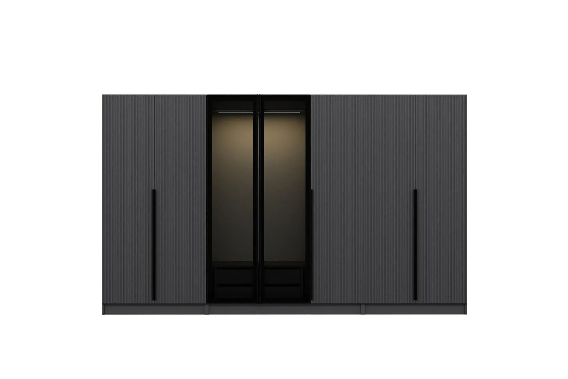 Vegghengt Oppbevaring|Knaggerekke-Fruitland Garderobe 315 cm Antracit
