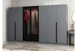 Vegghengt Oppbevaring|Knaggerekke-Fruitland Garderobe 315 cm Antracit