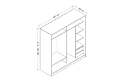 Garderober & Garderobesystem-Fruitland Garderobe med Speil Brun