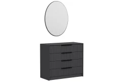 Kommode|Entrekommode-Fruitland Hjørnekommode 100 cm Antracit