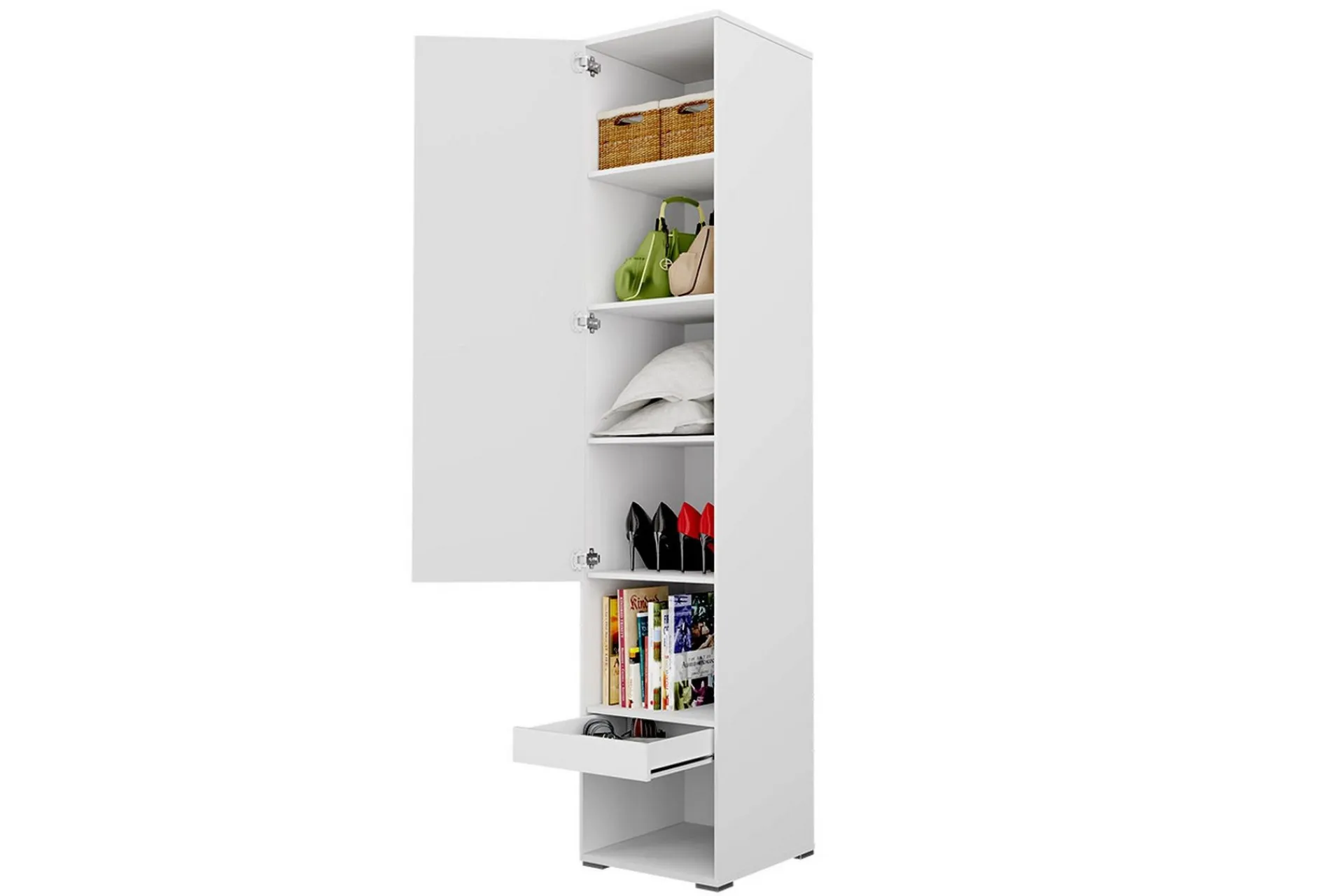 Förvaringsskåp White High gloss 45x46x217