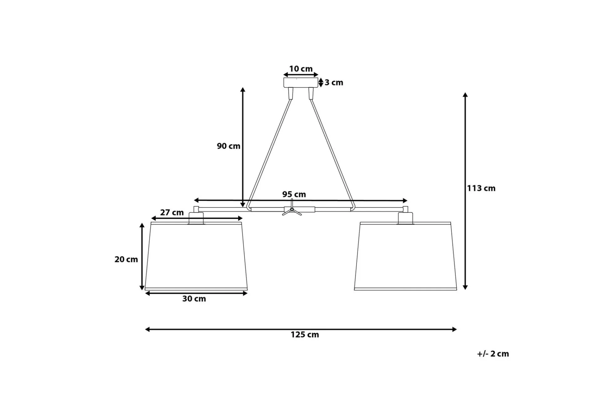 Fucino Taklampe 30 cm