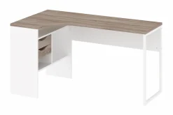 Tvilum Kontorbord-Function Plus Hjørneskrivebord 145cm m Oppbevaring Skuffer+H Hvit/Tryffel