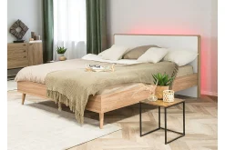 Sengeramme & Sengestamme-Furbish Kontinentalseng med LED 160x200 Tre/Natur