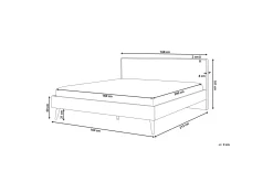 Sengeramme & Sengestamme-Furbish Kontinentalseng med LED 160x200 Tre/Natur