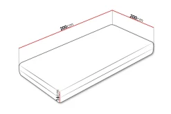 Fynlee Skummadrass 200x200 cm