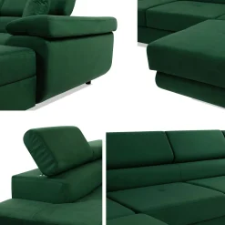 Sovesofaer-Gabina 5-seters U-formet sovesofa med divan og sjeselong Lumo 40