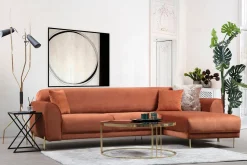 Velour Sofa & Fløyel Sofa-Gajanejos Divansovesofa Brun