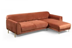 Velour Sofa & Fløyel Sofa-Gajanejos Divansovesofa Brun