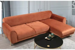 Velour Sofa & Fløyel Sofa-Gajanejos Divansovesofa Brun
