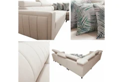 Sofa Med Sjeselong|Velour Sofa & Fløyel Sofa-Galbally 4-sits Hörnbäddsoffa Ljusgrå Lysegrå