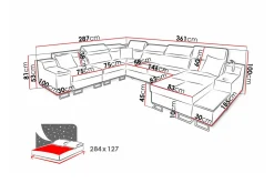 Galbally 5-sits Hörnsoffa