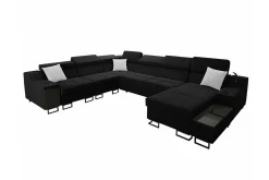 Galbally 5-sits Hörnsoffa Black