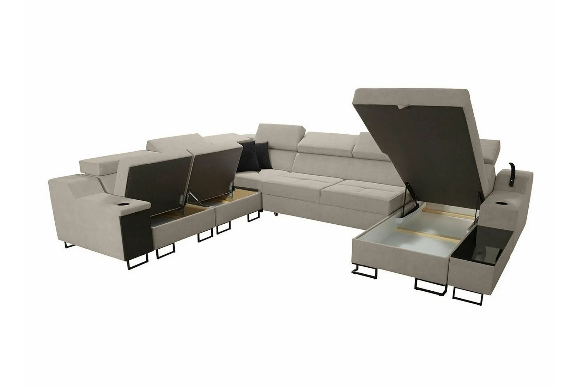 Hjørnesofa-Galbally 5-sits Hörnsoffa Brown Brun