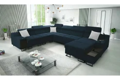 Hjørnesofa-Galbally 5-sits Hörnsoffa Dark blue Mørkeblå