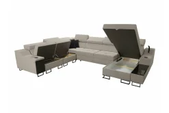 Hjørnesofa-Galbally 5-sits Hörnsoffa Dark green Mørkegrønn