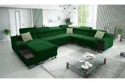 Galbally 5-sits Hörnsoffa Dark green