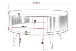 Galia Sofabord 75 cm