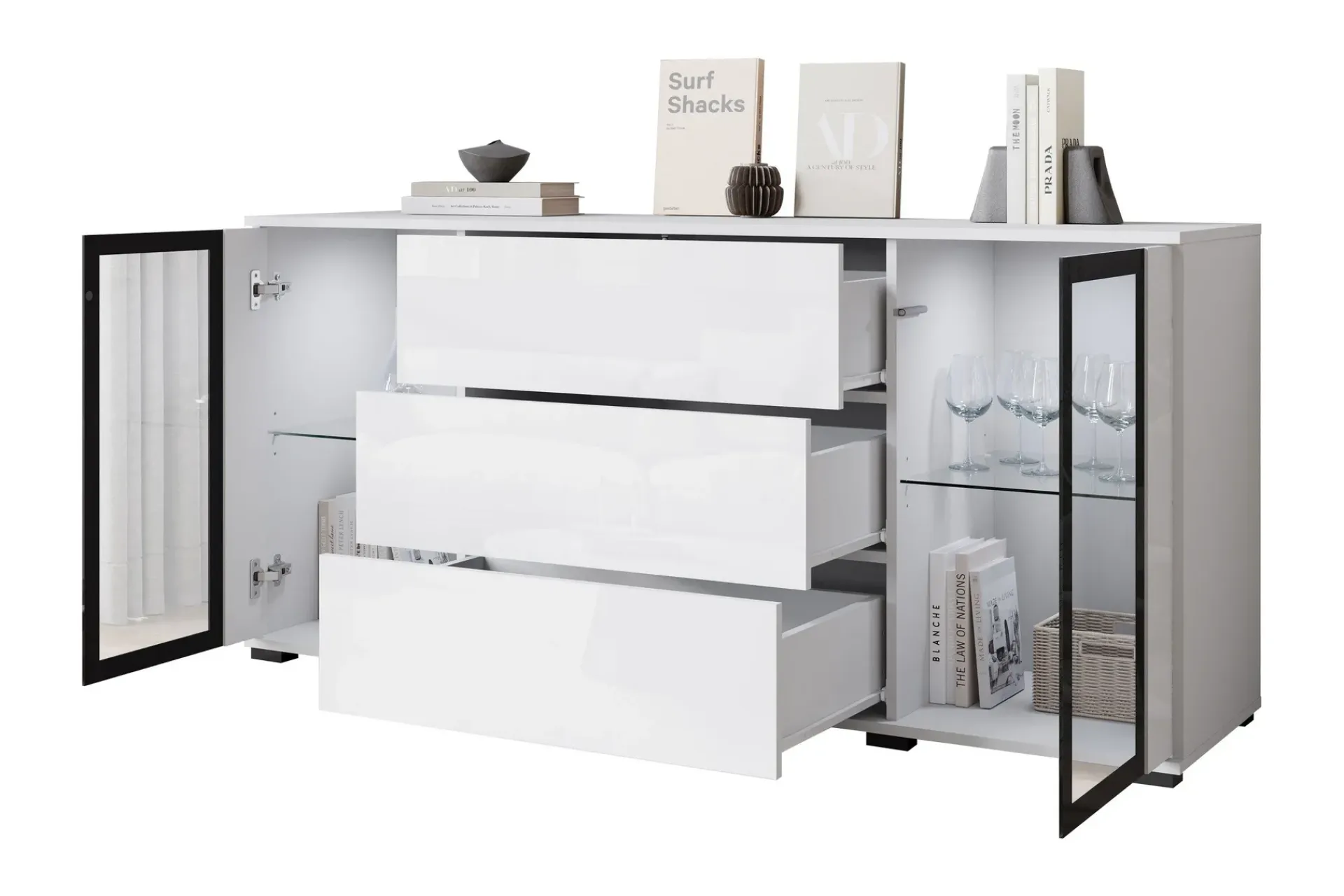 Sideboard & Skjenker-Gammel Skjenk 150x40 cm Brun