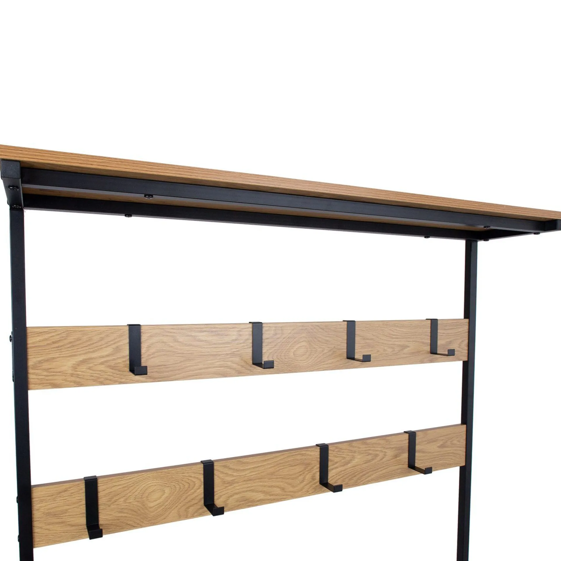 Hattehylle|Hattehylle-Gangkonsoll HOME4YOU Hedvig 100x36x180 cm ask/svart