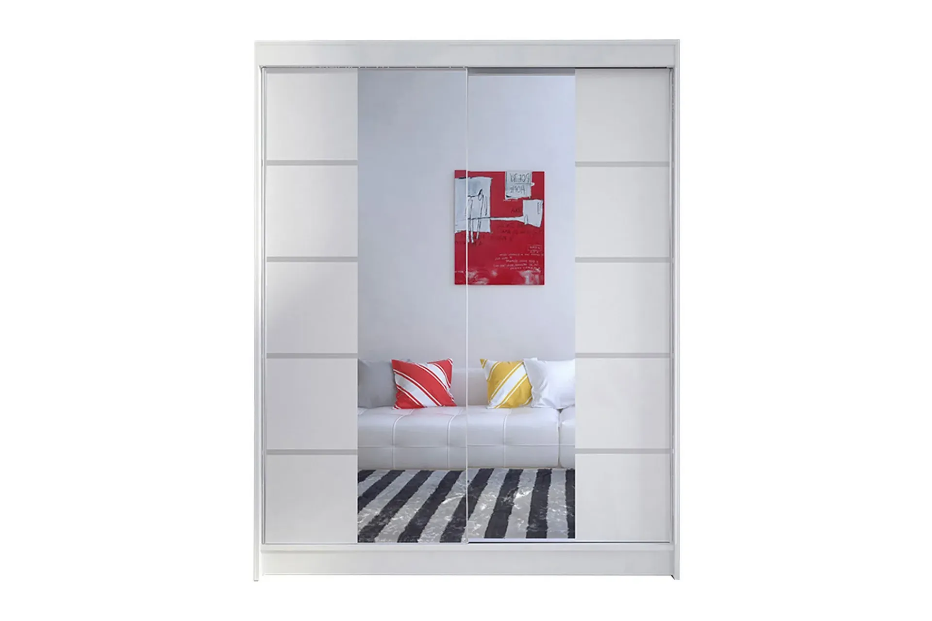 Garderober & Garderobesystem-Garderobe Camino LED-belysning Hvit