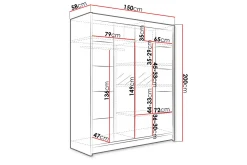 Garderober & Garderobesystem-Garderobe Camino LED-belysning Hvit