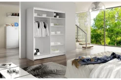 Garderober & Garderobesystem-Garderobe + LED Svart