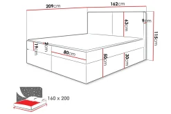 Kontinentalsenger|Seng Med Oppbevaring-Garris Sengpakke Kontinentalseng 160x200 cm Beige