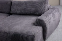 Sofa Med Sjeselong-Gaudir 4-seters Sofa med Divan Antracit