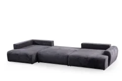 Sofa Med Sjeselong-Gaudir 4-seters Sofa med Divan Antracit