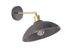 Nattbordslampe-Gavdo Vegglampe E27 Svart,Messing