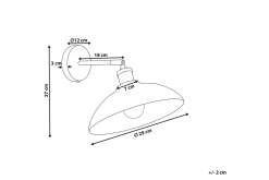 Nattbordslampe-Gavdo Vegglampe E27 Svart,Messing