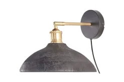 Nattbordslampe-Gavdo Vegglampe E27 Svart,Messing
