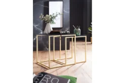 Wohnling Avlastningsbord-Geancarlo Settbord 48 cm 2 Bord Svart,Gull