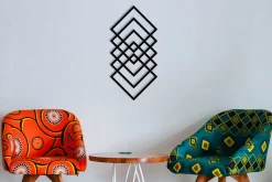 Skilt-Geometry Veggdekor Svart