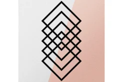 Skilt-Geometry Veggdekor Svart
