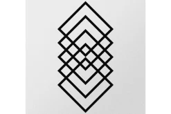 Skilt-Geometry Veggdekor Svart