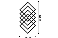 Skilt-Geometry Veggdekor Svart