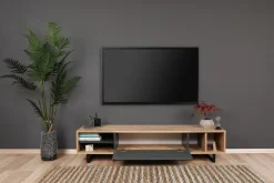 Tv-Benk & Mediabenk-Gersby TV-Benk 160 cm Natur,Grey