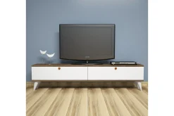 Tv-Benk & Mediabenk-Gersby TV-Benk 160 cm Brun,Hvit