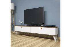 Tv-Benk & Mediabenk-Gersby TV-Benk 160 cm Brun,Hvit