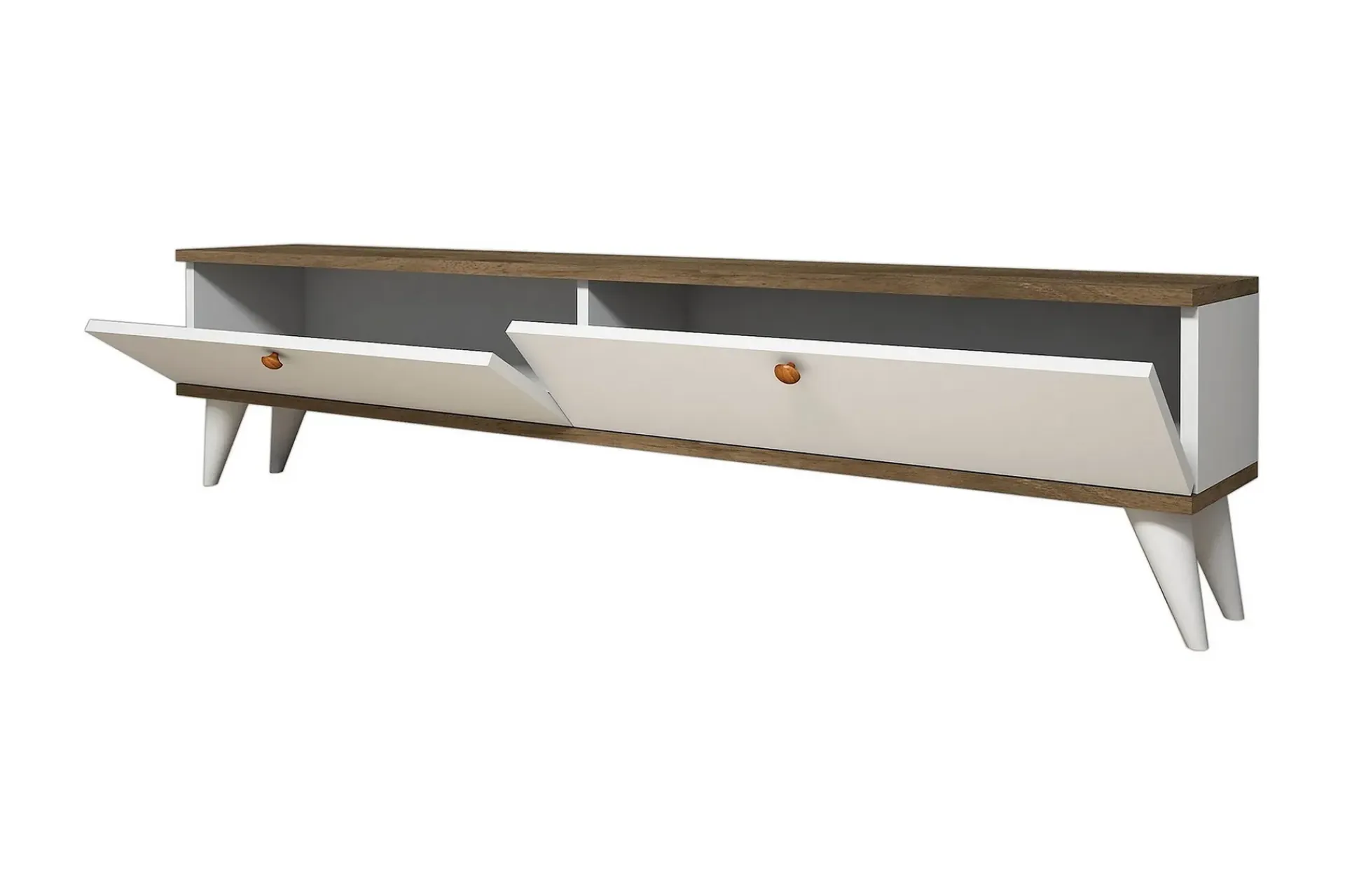 Tv-Benk & Mediabenk-Gersby TV-Benk 160 cm Brun,Hvit