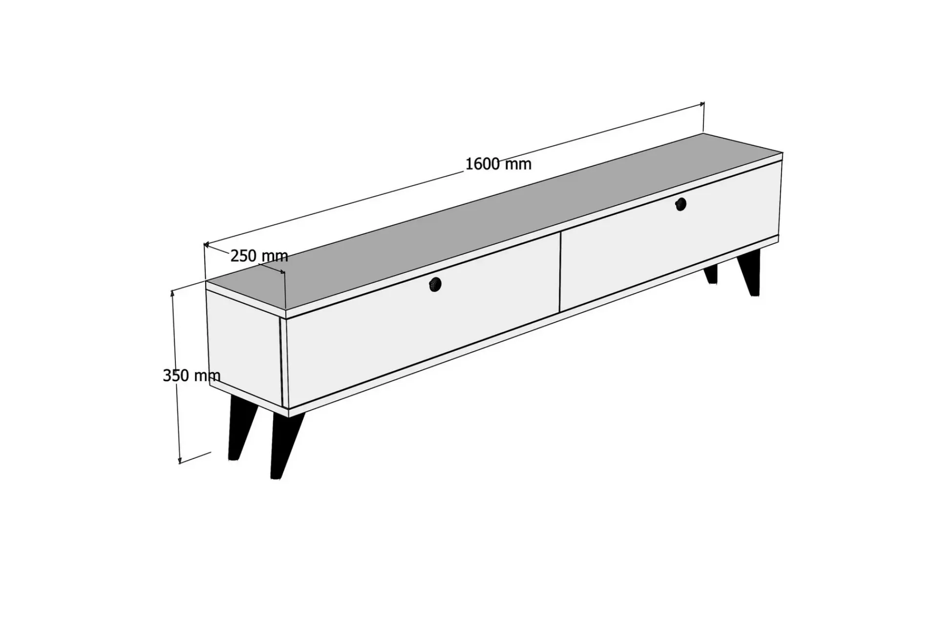 Tv-Benk & Mediabenk-Gersby TV-Benk 160 cm Brun,Hvit