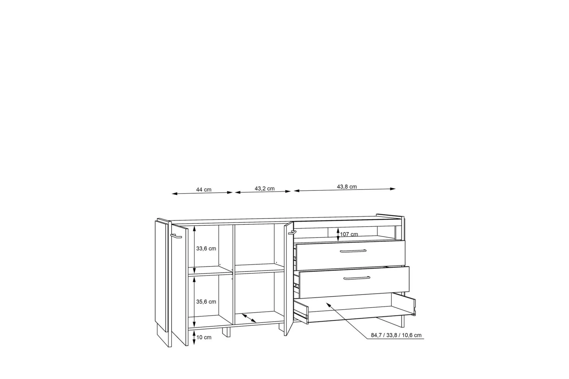 Gevgelija Sideboard 41x187 cm