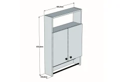 Oppbevaringsskap|Skap-Giff Baderomskap 60 cm Hvit