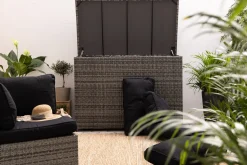 Comfort Garden Gigant vanntett puteboks XL for utendørs bruk – Oppbevaringsboks i kunstrotting (B150xD90xH101 cm)