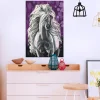 Male Selv-Gjør-det-selv Maleri Hvit Unicorn 40x60 cm