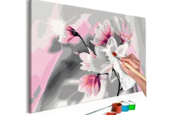 Gjør-det-selv-maleri Magnolia Grå 60x40 cm